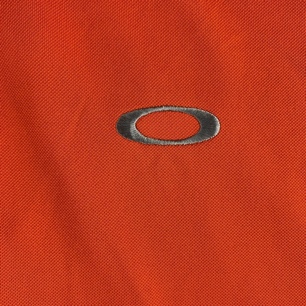 Oakley Orange Golf Polo Short Sleeve Shirt - Picture 3 of 5